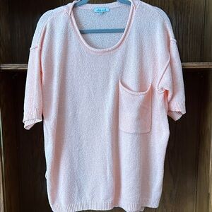 White Birch peach Knit Top